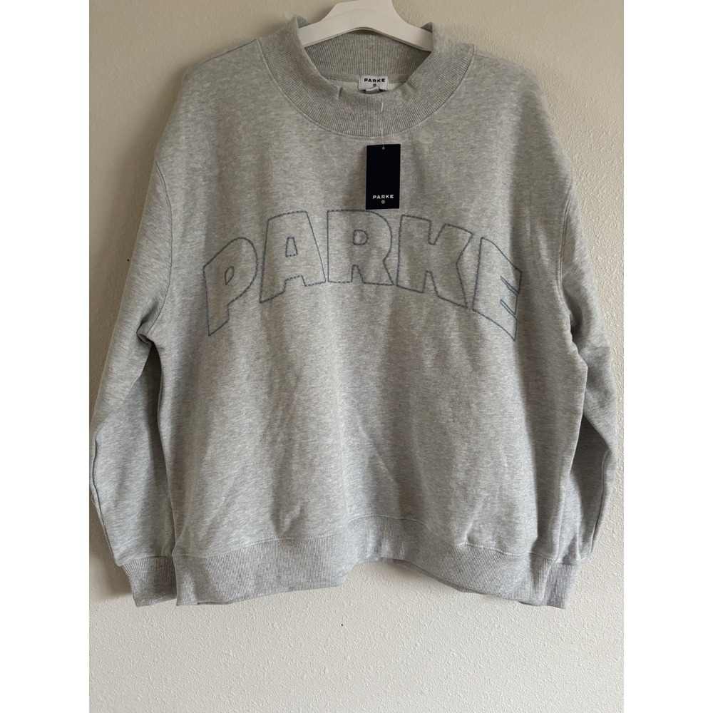 Parke x Target  Women's Mockneck Pullover Sweatshirt Heather Gray L/XL In Hand
